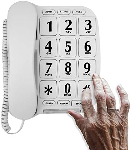 Teléfono de Botones Grandes para Pared o Escritorio con Altavoz y Memoria - imagen 5