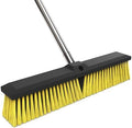 Escoba Exterior de 18 Pulgadas con Mango Ajustable de 65, Escoba Resistente con Cerdas Duras para Limpiar Jardín, Garage, Taller, Entrada, Madera, - imagen 1