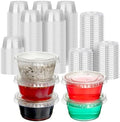 Set de 500 Tazas para Jello de 2 oz CELLURA con Tapas, Vasos de Plástico Transparentes para Soufflé, Preparación de Comidas, Picnic y Aderezos - imagen 1