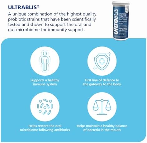 Lozenges Probioticos UltraBLIS de BLIS - Salud Inmunológica, Digestiva y Oral, K12, Menta - 40 Unidades - imagen 2