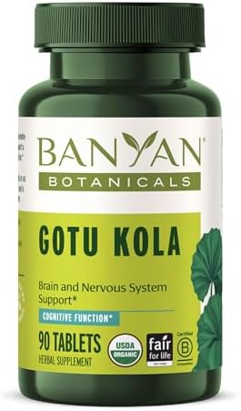 Banyan Botanicals Gotu Kola Orgánico – Suplemento Nootrópico para Claridad Mental, Memoria y Enfoque – Adaptógeno para Alivio del Estrés – 90 - imagen 1