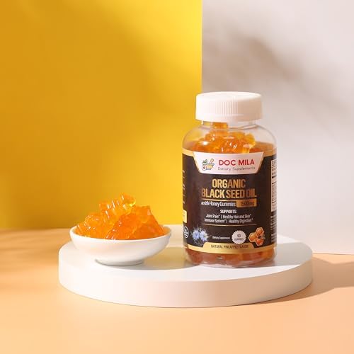 Gomitas de Aceite de Semilla Negra Orgánico Doc Mila 1500mg - Cápsulas de Aceite de Semilla Negra con Miel y Sabor a Piña - Sin Gluten, Sin Soja y No - imagen 7