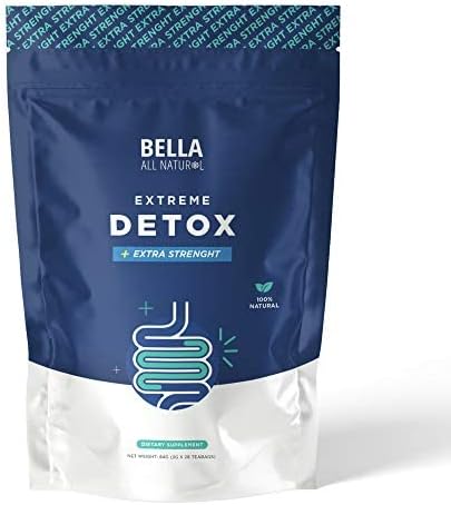 Té Detox Extremo Bella All Natural - 30 Bolsitas para Uso Diario con Hierbas Naturales, 3.17 Onzas - imagen 1