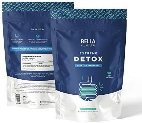 Té Detox Extremo Bella All Natural - 30 Bolsitas para Uso Diario con Hierbas Naturales, 3.17 Onzas - imagen 5