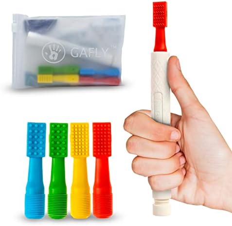 Gafly Therapens - Herramientas de Terapia Oral para Estimular el Habla y la Alimentación, Kit con 4 Puntas y Bolsa de Almacenamiento - imagen 1