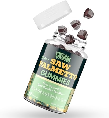 Gomitas de Saw Palmetto para Hombres – 600mg Bloqueador DHT Extra Fuerte con Biotina y Semilla de Calabaza – Apoya la Función Prostática, Flujo - imagen 1