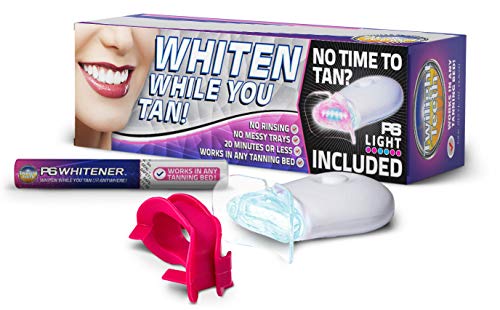 Kit de Blanqueamiento Dental Twilight | Incluye Gel Blanqueador, Boquilla para Uso en Camas de Bronceado y Luz UV Potente para Blanqueo en Casa | - imagen 1