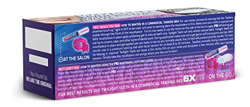 Kit de Blanqueamiento Dental Twilight | Incluye Gel Blanqueador, Boquilla para Uso en Camas de Bronceado y Luz UV Potente para Blanqueo en Casa | - imagen 3