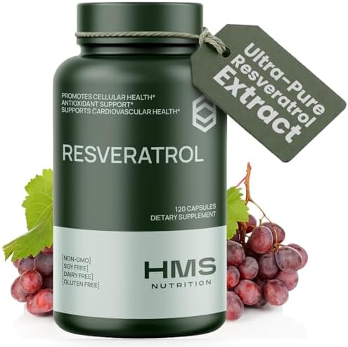 HMS Nutrition Resveratrol 1400 mg por Porción — 120 Cápsulas Veganas | Trans-Resveratrol de Alta Potencia con Acai, Semilla de Uva y Té Verde | - imagen 1