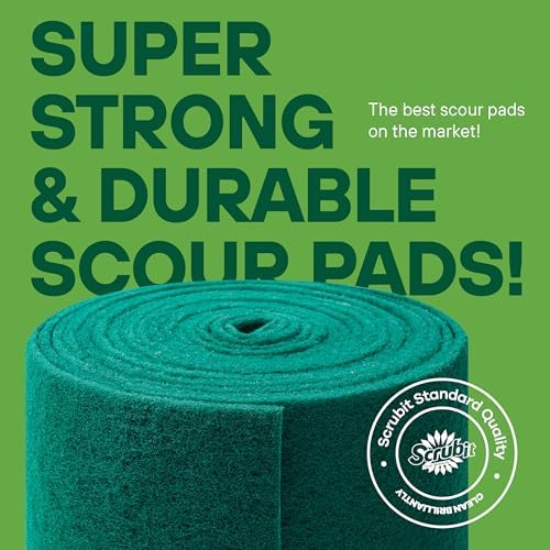 Rollo de Estropajos SCRUBIT - 19 FT de Estropajos Verdes para Lavado de Platos - No Rayan, Abrasivos y Resistentes para Cocina, Ollas, Sartenes, - imagen 5