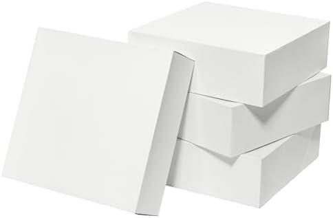 Cajas de Regalo Grandes Mefleet 12x12x4 Pulgadas con Tapa, Paquete de 10, Cajas Cuadradas para Ropa, Bufandas, Regalos de Navidad y Cumpleaños, Color - imagen 1