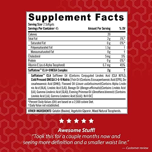iSatori Ultra CLA Omega 3 6 9, Quemador de Grasa Natural, Tonificador Muscular con Ácido Linoleico Conjugado y Aceite de Pescado, Sin Estimulantes, - imagen 2
