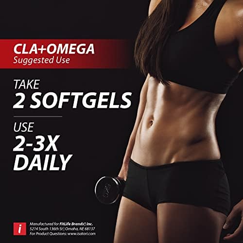 iSatori Ultra CLA Omega 3 6 9, Quemador de Grasa Natural, Tonificador Muscular con Ácido Linoleico Conjugado y Aceite de Pescado, Sin Estimulantes, - imagen 8