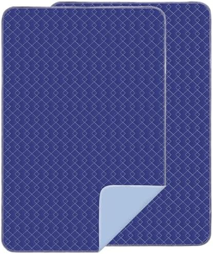 Almohadillas Lavables para Incontinencia en Adultos - Extra Grande XXL 34x52 Pulgadas (Paquete de 2) - Azul, Impermeables y Reutilizables para Cama - imagen 1