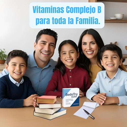 BedoTry Suplemento Líquido de Vitaminas Complejo B - 10 Ampolletas (100 ml) - Con Colina - Apoya Energía, Metabolismo y Salud Nerviosa - imagen 3