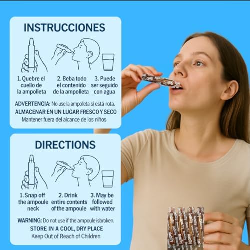 BedoTry Suplemento Líquido de Vitaminas Complejo B - 10 Ampolletas (100 ml) - Con Colina - Apoya Energía, Metabolismo y Salud Nerviosa - imagen 5