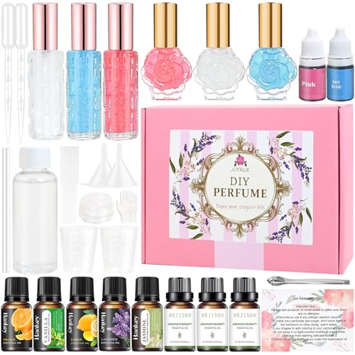 Kit de Fabricación de Perfume JUYRLE - 37 Piezas DIY para Mujeres, Crea Tu Propio Aroma con Aceites Esenciales, Set de Frascos y Fragancias, Regalos - imagen 1
