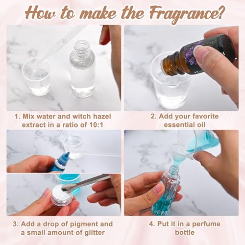 Kit de Fabricación de Perfume JUYRLE - 37 Piezas DIY para Mujeres, Crea Tu Propio Aroma con Aceites Esenciales, Set de Frascos y Fragancias, Regalos - imagen 3
