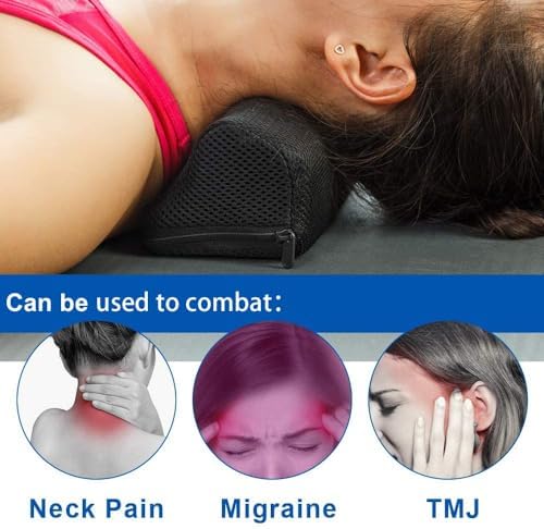 Funda Cervical StrongTek – Bloque ortopédico de espuma firme para restaurar la curva del cuello, corregir postura y aliviar dolores de cabeza en casa - imagen 3