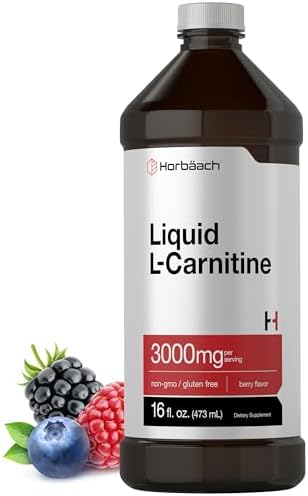 Horbäach L-Carnitina Líquida 3000 mg | 16 oz | Sabor Berry | Suplemento de Máxima Potencia | Vegetariano, No Transgénico y Sin Gluten - imagen 1