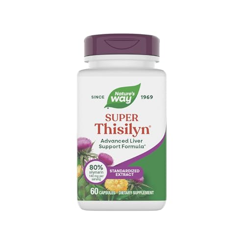 Nature's Way Super Thisilyn Fórmula Avanzada de Soporte Hepático, Extracto de Cardo Mariano, Sin Gluten, 60 Cápsulas (El empaque puede variar) - imagen 1