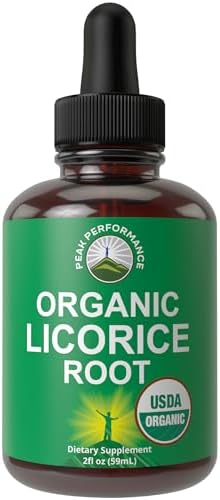 Extracto Líquido de Regaliz Orgánico USDA - Suplemento Vegano para Digestión y Salud Respiratoria, Sin Azúcar, Libre de Gluten - imagen 1