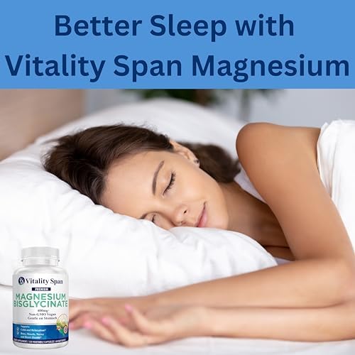 Glicinato de Magnesio 400mg, Magnesio Bisglicinato Quelado para Relajación y Sueño, Extra Fuerte con Óxido de Magnesio, Suave para el Estómago, - imagen 6