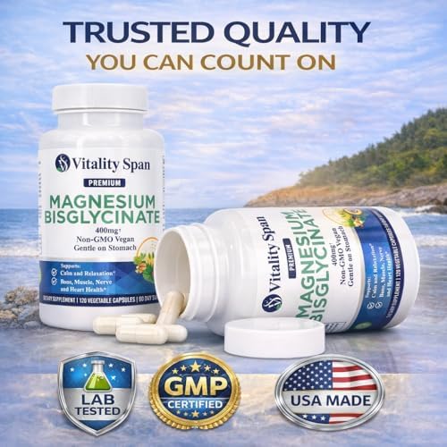 Glicinato de Magnesio 400mg, Magnesio Bisglicinato Quelado para Relajación y Sueño, Extra Fuerte con Óxido de Magnesio, Suave para el Estómago, - imagen 7
