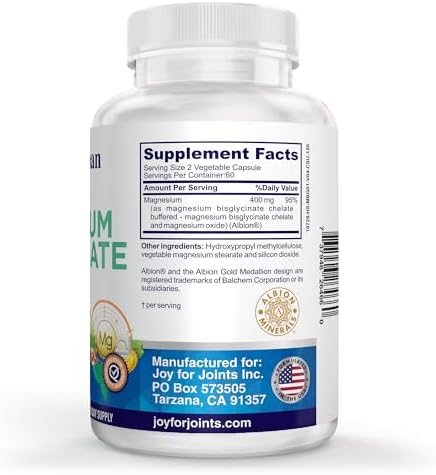 Glicinato de Magnesio 400mg, Magnesio Bisglicinato Quelado para Relajación y Sueño, Extra Fuerte con Óxido de Magnesio, Suave para el Estómago, - imagen 8