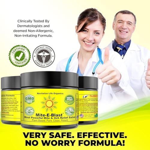 Mite-E-Blast Ungüento Alivio Potente a Base de Plantas para Picaduras de Insectos y Molestias por Ácaros con Aceite de Neem y Árbol de Té - imagen 4