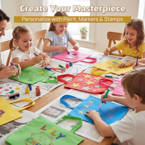 Nicunom 60 Piezas de Bolsas de Tela No Tejida para Fiestas, 13 x 10, Coloridas y Reutilizables, Bolsas de Regalo con Asas para Cumpleaños y Baby - imagen 2