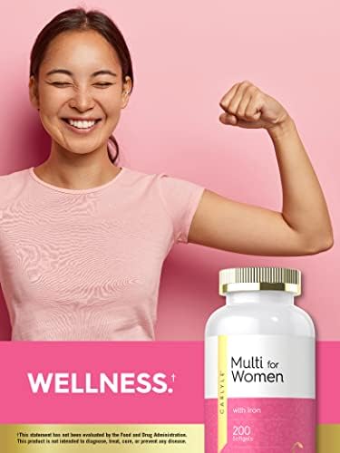 Multivitamínico Carlyle para Mujeres con Hierro | 200 Cápsulas Blandas | Vitaminas, Minerales y Omega Esenciales | Suplemento Nutricional Sin OGM y - imagen 6