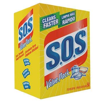 Esponjas de Acero S.O.S., Paquete de 50 Unidades - imagen 1