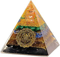 Pirámide Orgónica de Turmalina Cargada para la Riqueza, la Felicidad y la Buena Suerte, Cristales Genuinos y Piedras Sanadoras, Malachita, - imagen 1