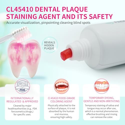 Pasta de Dientes Reveladora de Placa para Niños, Sabor Fresa con Flúor, Herramienta Divertida de Salud Oral para 3 Años+, 2.1oz - imagen 2