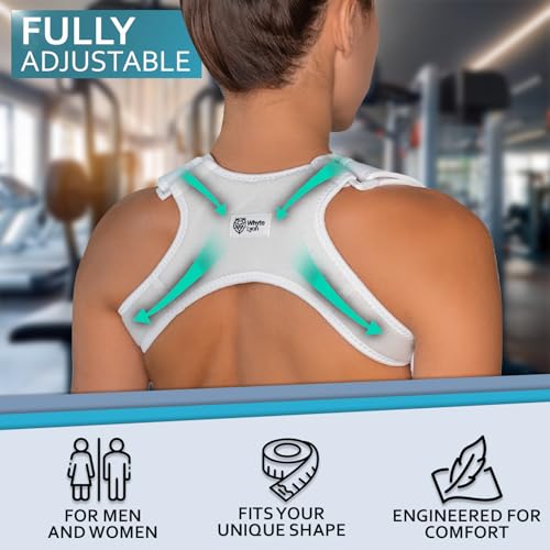 Corrector de Postura para Espalda Alta y Joroba de Cuello - Faja Soporte para Alivio del Dolor - Alineador para Hombros Redondeados - Discreto Bajo - imagen 4