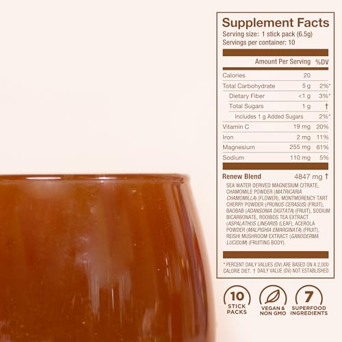 Laird Superfood Sleep & Recover, Mezcla en Polvo para Dormir y Recuperar con Cereza Ácida y Manzanilla, 0.3 Oz, Paquete de 10 - imagen 3