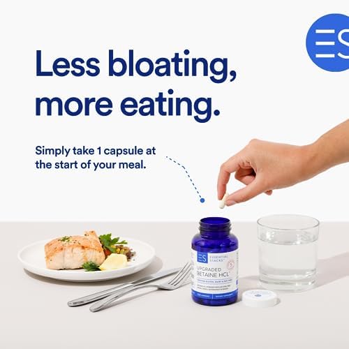 Suplemento de Betaína HCL con Pepsina, Bile de Buey, Genciana Orgánica y Jengibre - Enzimas Digestivas, Sin Gluten, Lácteos ni Soja (120 Cápsulas) - imagen 2