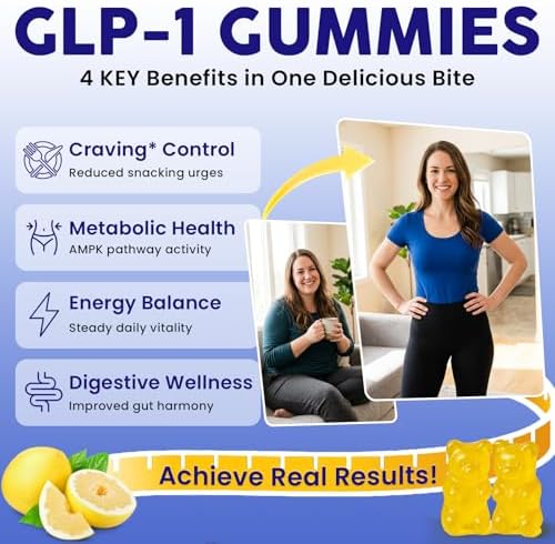 Yooaseital GLP-1, Suplemento GLP-1 Natural para Hombres y Mujeres, Gomitas con Berberina y Probiótico Akkermansia, 90 Gomitas Sin Azúcar para - imagen 2