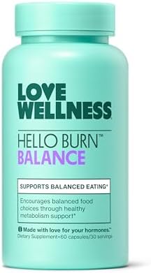 Love Wellness Hello Burn Balance | Acelerador del Metabolismo para Mujeres | Apoya Energía, Control de Antojos y Tiroides con Selenio y Té Verde | 60 - imagen 1