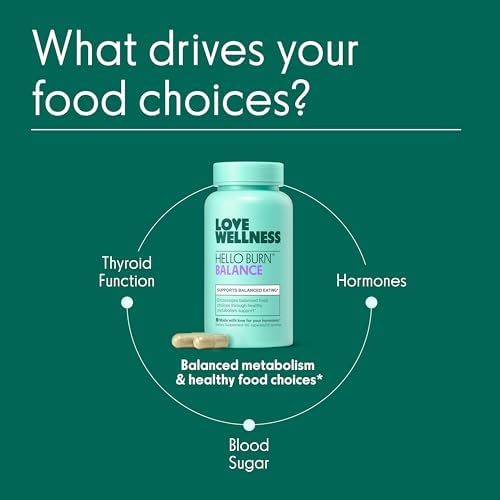 Love Wellness Hello Burn Balance | Acelerador del Metabolismo para Mujeres | Apoya Energía, Control de Antojos y Tiroides con Selenio y Té Verde | 60 - imagen 4