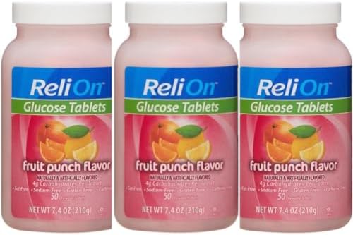 Tabletas de Glucosa Relion - Sabor Fruta Punch - 50 Unidades (Paquete de 3) - imagen 1