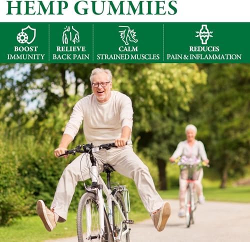 Paquete de 2 gomitas de cáñamo para dormir, aliviar el dolor y la ansiedad - Suplemento avanzado de alta potencia con extracto puro de cáñamo - Mejor - imagen 3
