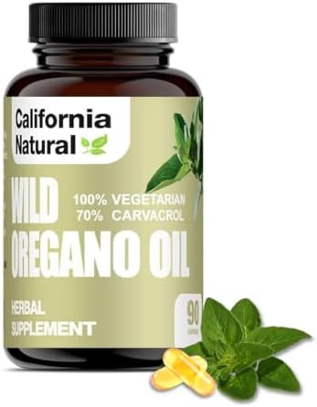 Cápsulas Blandas Vegetarianas de Aceite de Orégano Silvestre - California Natural - Apoyo al Sistema Inmunológico y Digestivo - 90 Controles - imagen 1