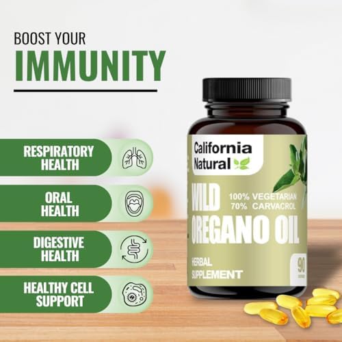 Cápsulas Blandas Vegetarianas de Aceite de Orégano Silvestre - California Natural - Apoyo al Sistema Inmunológico y Digestivo - 90 Controles - imagen 4