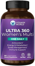 Vitamin World Ultra 360 Multivitamínico para Mujeres, 90 Tabletas Diarias con Colágeno, Ashwagandha y Antioxidantes, Apoyo Energético e Inmunológico - imagen 1