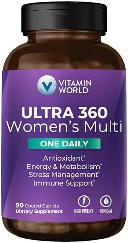 Vitamin World Ultra 360 Multivitamínico para Mujeres, 90 Tabletas Diarias con Colágeno, Ashwagandha y Antioxidantes, Apoyo Energético e Inmunológico - imagen 1