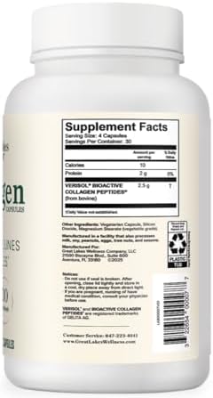 Píldoras de Colágeno Hidrolizado Great Lakes Wellness – Apoya Cabello, Piel, Uñas, Articulaciones y Digestión – No GMO, Keto, Kosher, Colágeno - imagen 3