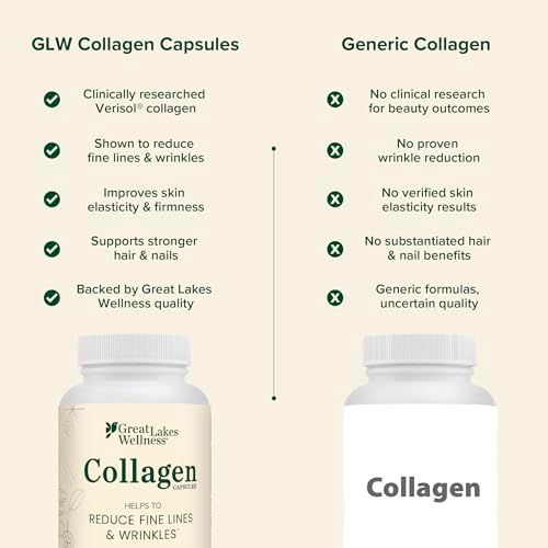 Píldoras de Colágeno Hidrolizado Great Lakes Wellness – Apoya Cabello, Piel, Uñas, Articulaciones y Digestión – No GMO, Keto, Kosher, Colágeno - imagen 8