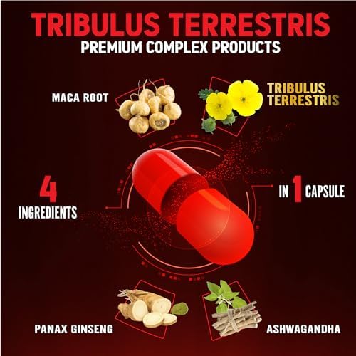 Zolotus 2 Paquetes de Tribulus Terrestris con Raíz de Maca, Raíz de Ashwagandha y Ginseng Panax - Suministro para 6 Meses - imagen 5